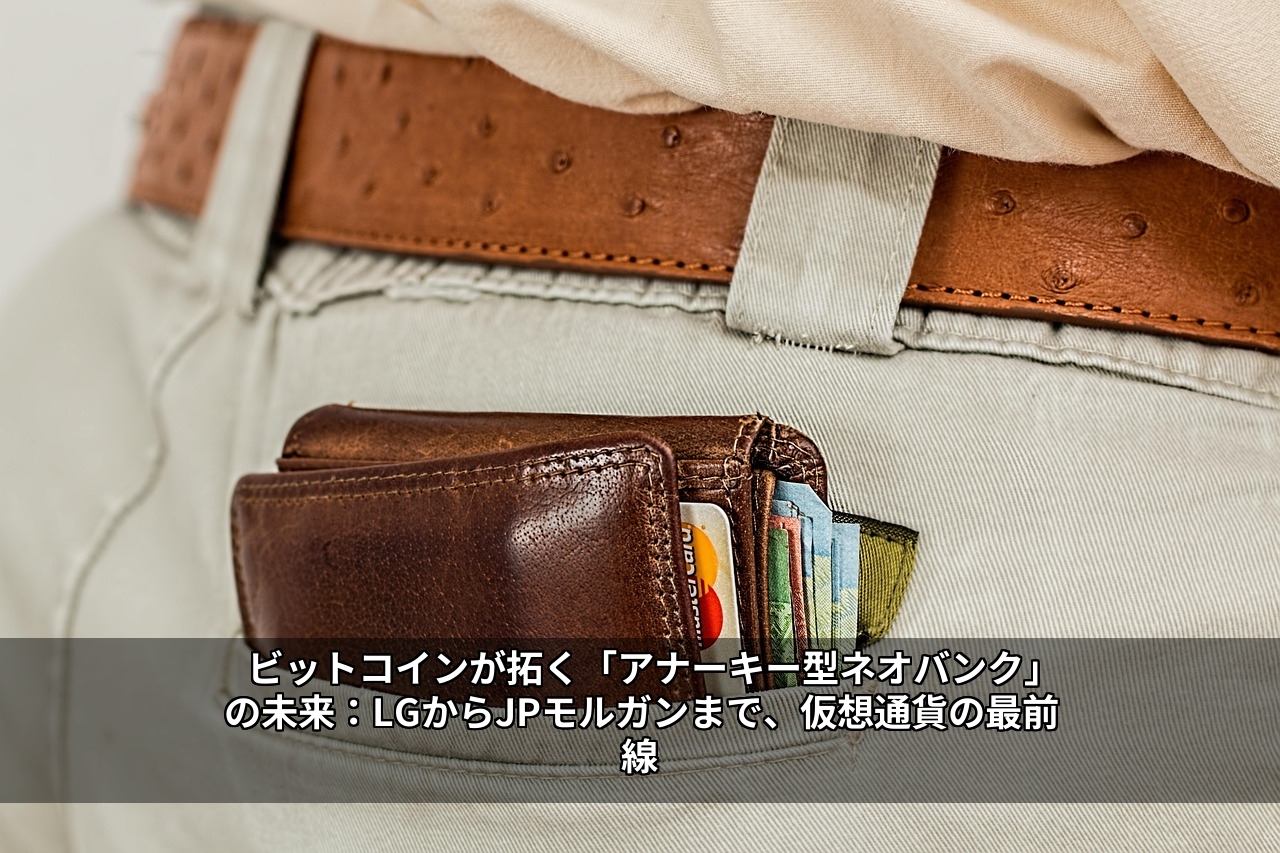 ビットコインが拓く「アナーキー型ネオバンク」の未来：LGからJPモルガンまで、仮想通貨の最前線