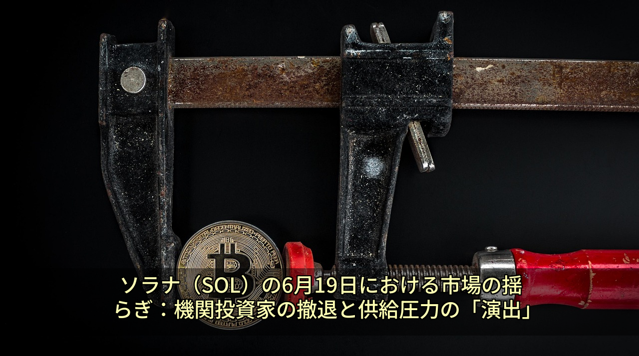 ソラナ（SOL）の6月19日における市場の揺らぎ：機関投資家の撤退と供給圧力の「演出」