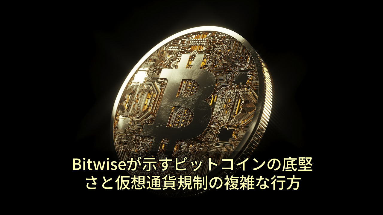 Bitwiseが示すビットコインの底堅さと仮想通貨規制の複雑な行方