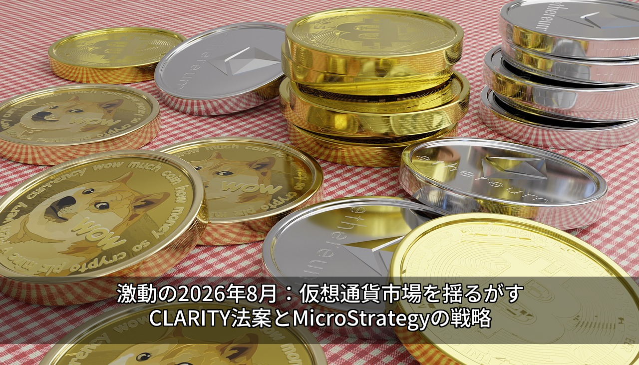 激動の2026年8月：仮想通貨市場を揺るがすCLARITY法案とMicroStrategyの戦略