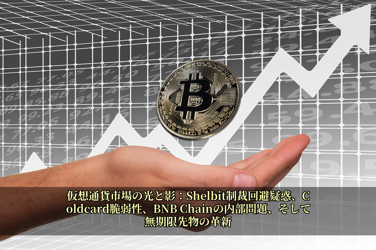 仮想通貨市場の光と影：Shelbit制裁回避疑惑、Coldcard脆弱性、BNB Chainの内部問題、そして無期限先物の革新