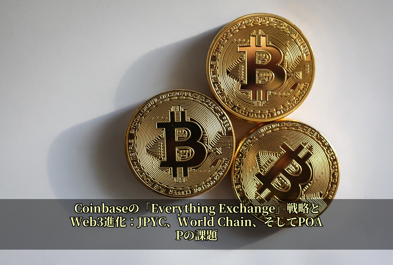 Coinbaseの「Everything Exchange」戦略とWeb3進化：JPYC、World Chain、そしてPOAPの課題
