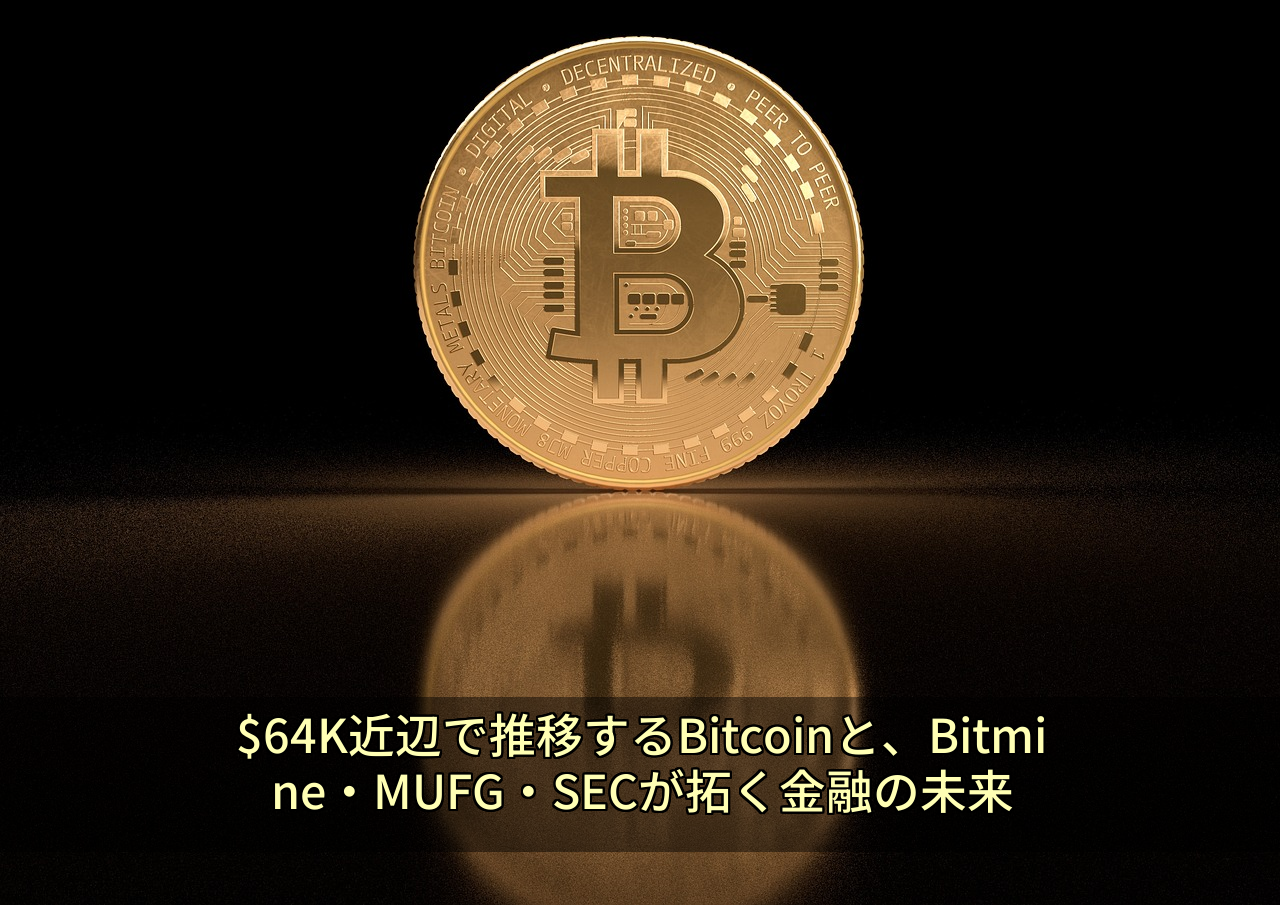 $64K近辺で推移するBitcoinと、Bitmine・MUFG・SECが拓く金融の未来