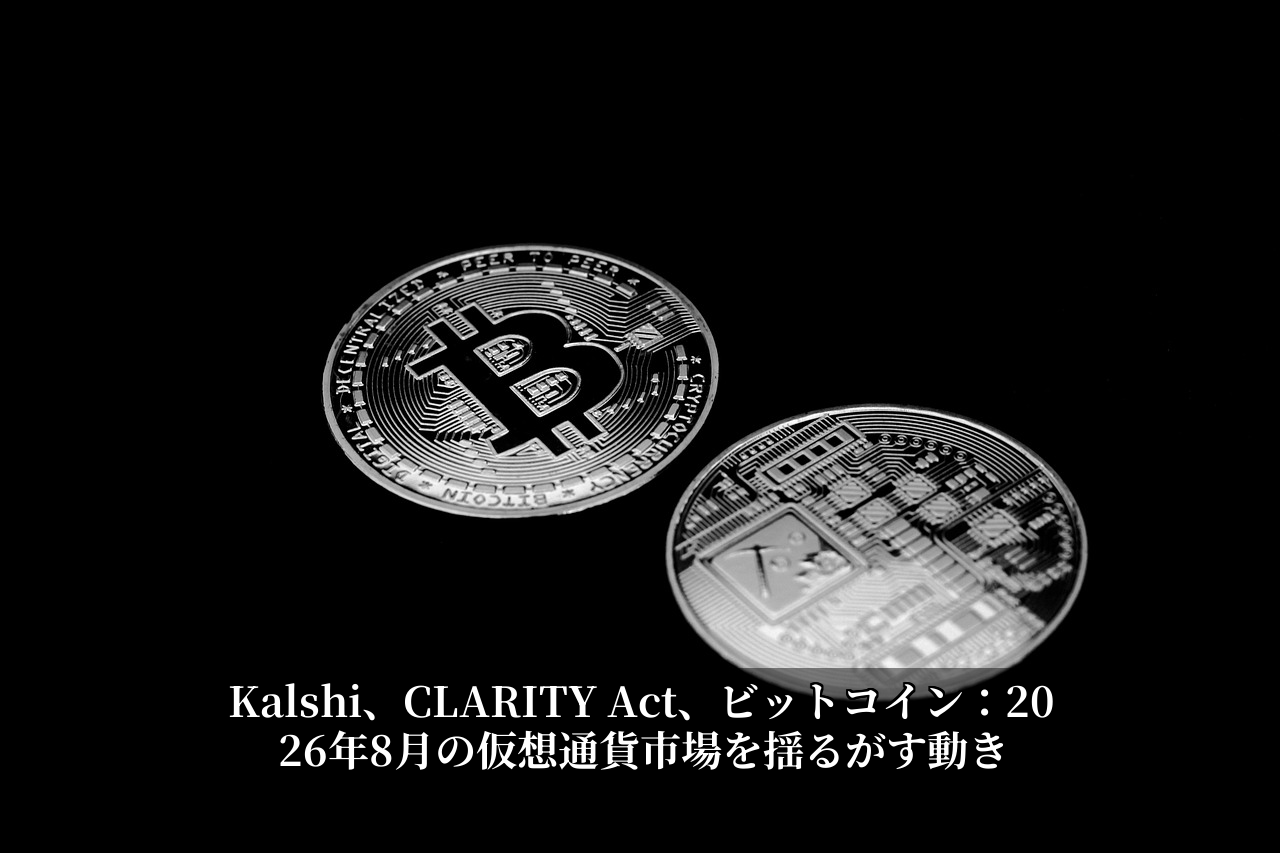Kalshi、CLARITY Act、ビットコイン：2026年8月の仮想通貨市場を揺るがす動き