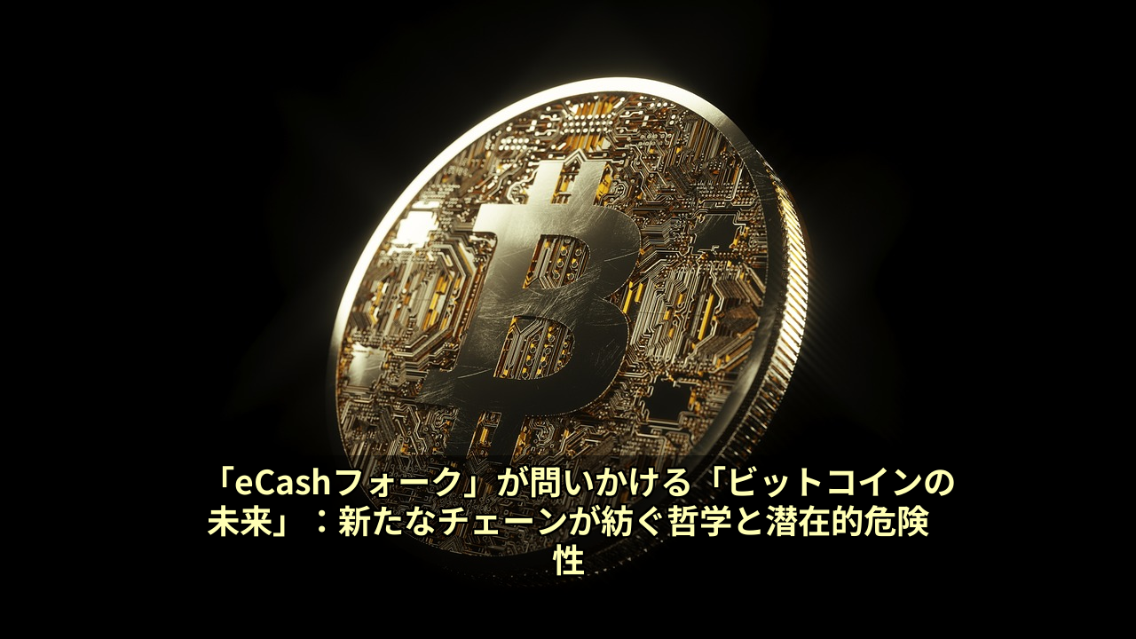 「eCashフォーク」が問いかける「ビットコインの未来」：新たなチェーンが紡ぐ哲学と潜在的危険性