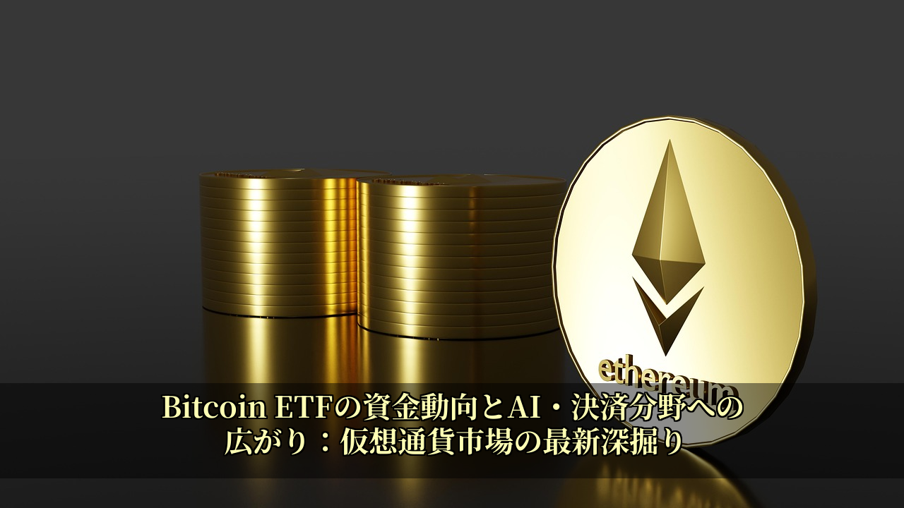 Bitcoin ETFの資金動向とAI・決済分野への広がり：仮想通貨市場の最新深掘り