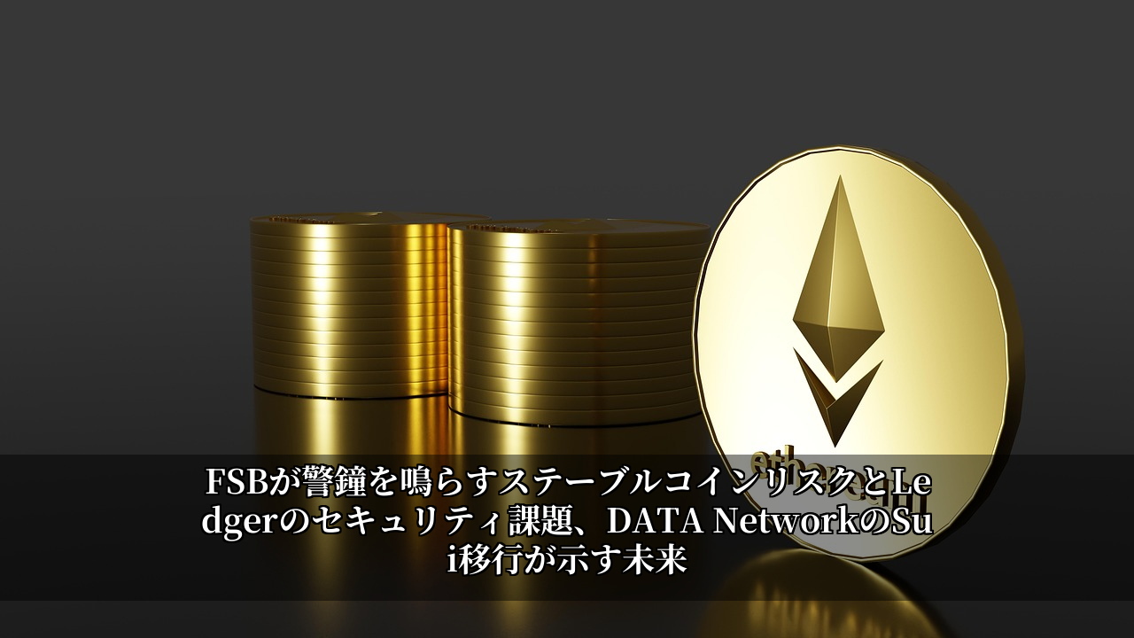 FSBが警鐘を鳴らすステーブルコインリスクとLedgerのセキュリティ課題、DATA NetworkのSui移行が示す未来