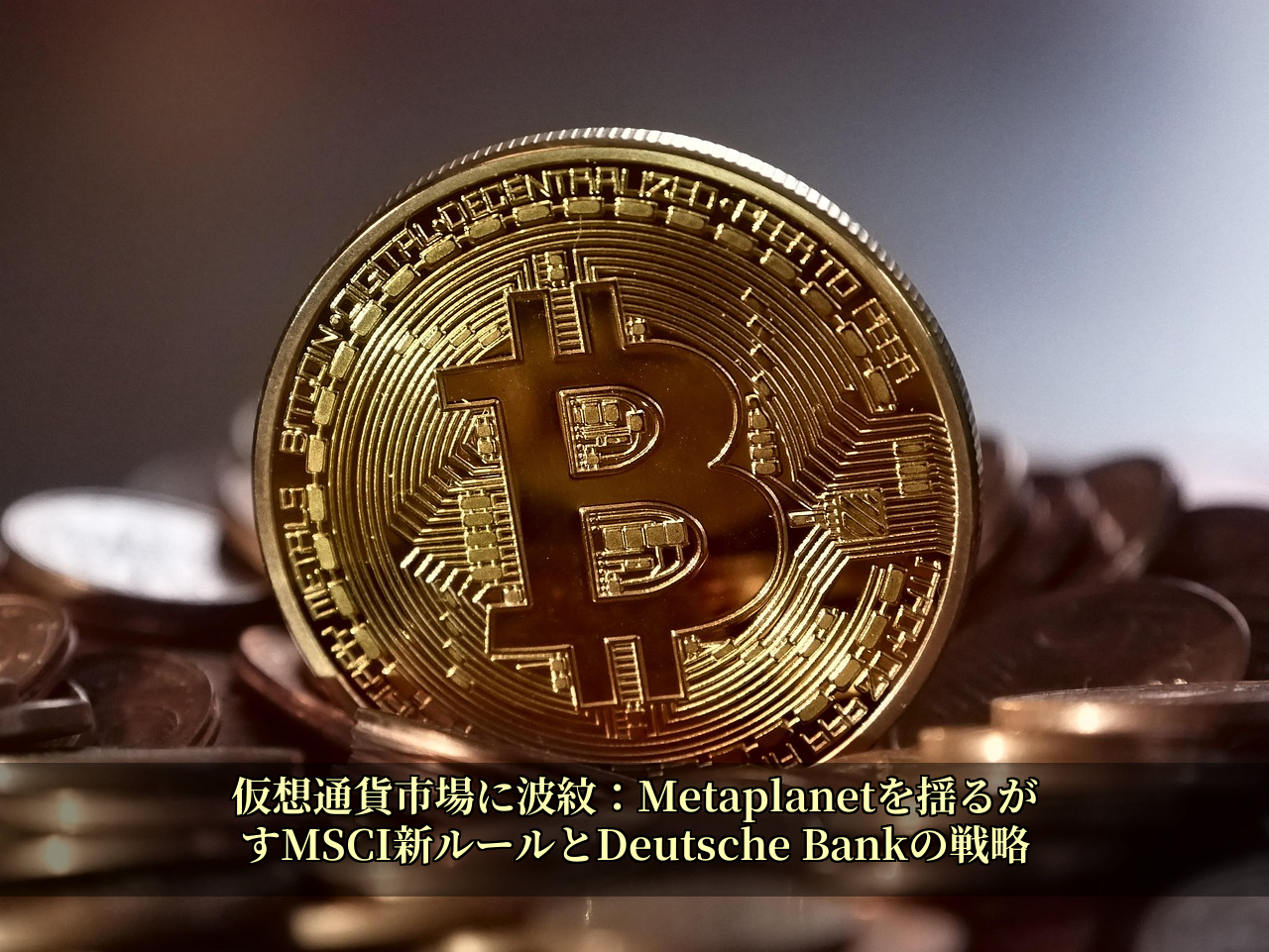 仮想通貨市場に波紋：Metaplanetを揺るがすMSCI新ルールとDeutsche Bankの戦略